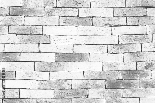 Close up of old white brick wall texture background