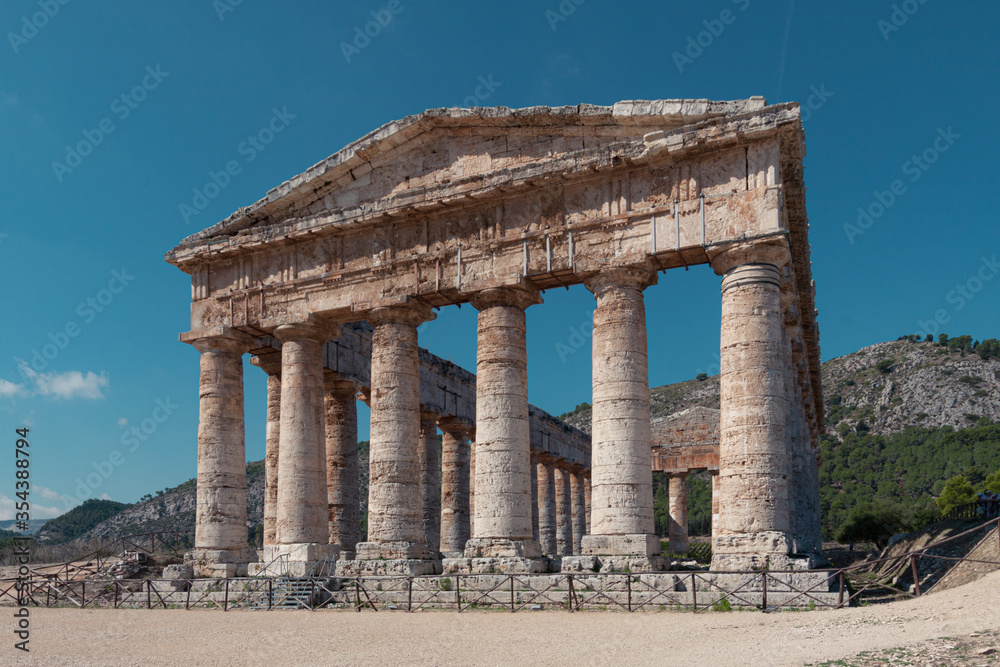 Ancient greek temple in Segesta, Sicily.