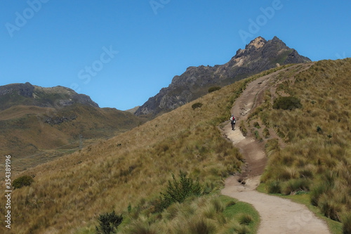 Rucu Pichincha volcano on a beautiful sunny morning