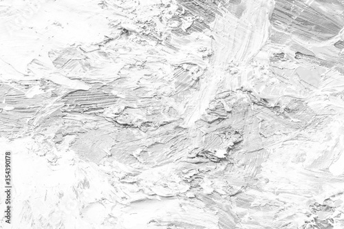 Quadro em tela Close up of Gray and white hand-painted of oil painting texture for surface wall
