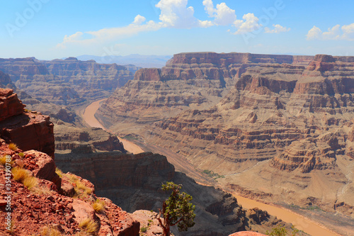 View over the south and north rim part in grand canyon USA
