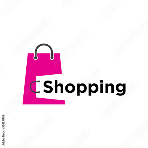 Bag Shop Logo Icon Design Illustration