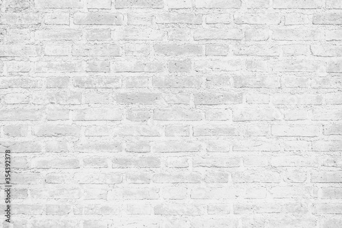 Old city White grunge large brick wall texture background