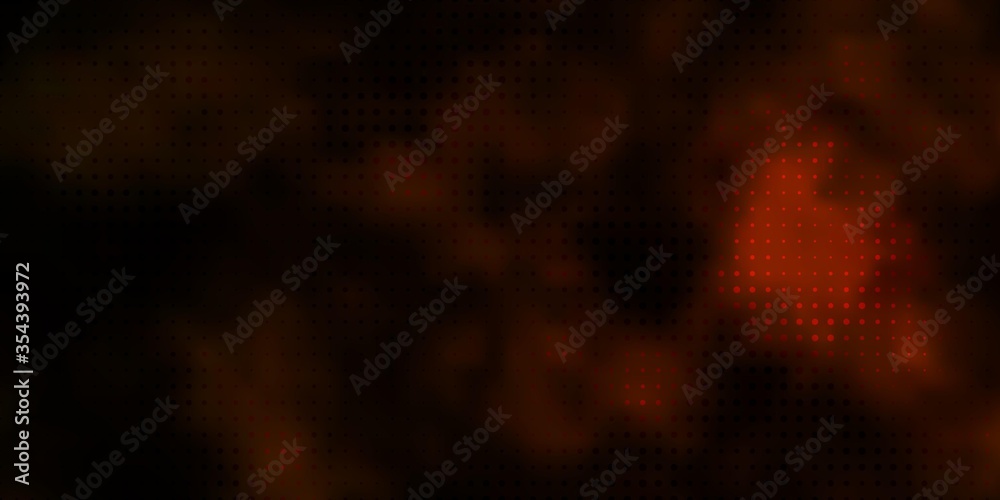 Dark Orange vector background with spots. Modern abstract illustration with colorful circle shapes. Pattern for websites.
