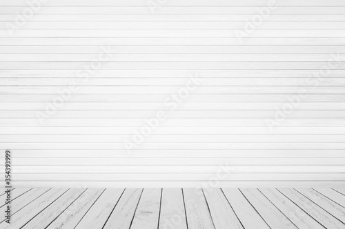 the white wooden floor over plank wooden texture background.