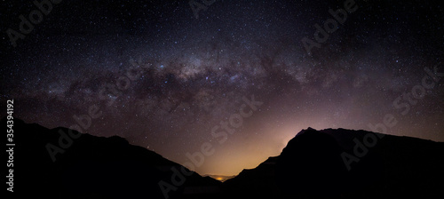Milky Way over mountains