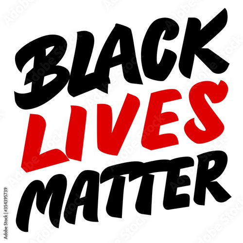 Black lives matter. Hand lettering. Vector