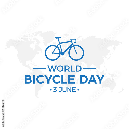 World bicycle day. Template vector illustration.