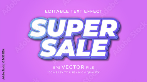 super sale editable text effect concept