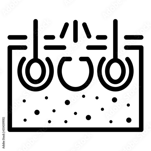 Cosmetic hair removal icon. Outline cosmetic hair removal vector icon for web design isolated on white background