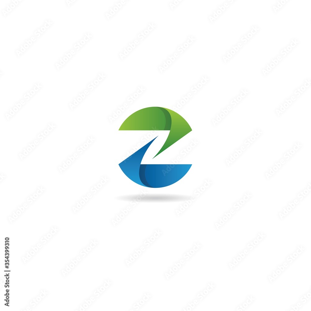 initial z with circle logo design vector, icon, element, template initial z with circle logo design vector, icon, element, template