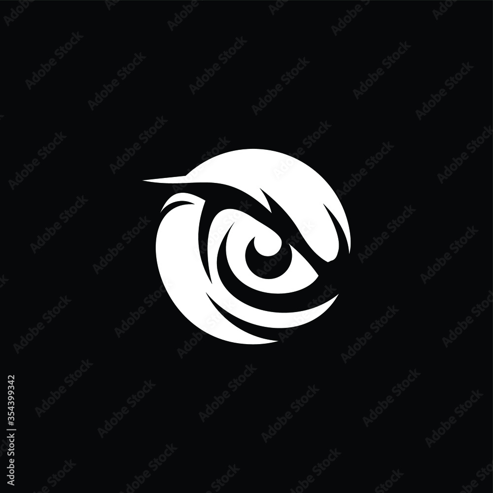 eagle eye circle vector design logo concept eagle eye circle vector design logo concept