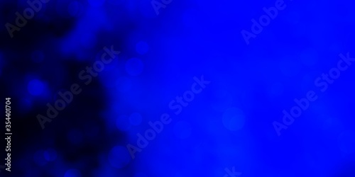 Dark BLUE vector background with spots. Colorful illustration with gradient dots in nature style. Pattern for business ads.