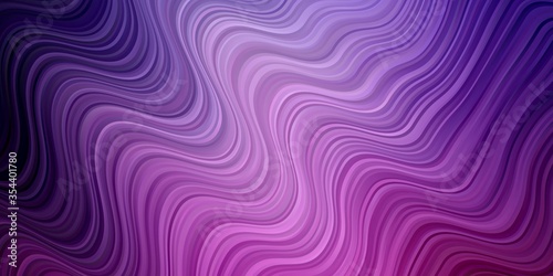 Light Purple  Pink vector layout with circular arc. Colorful illustration in abstract style with bent lines. Template for cellphones.