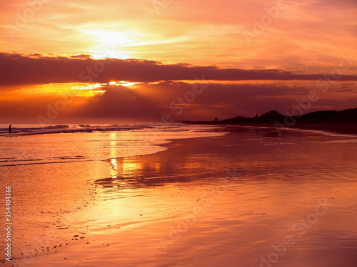 Morning light along Papamoa Beach