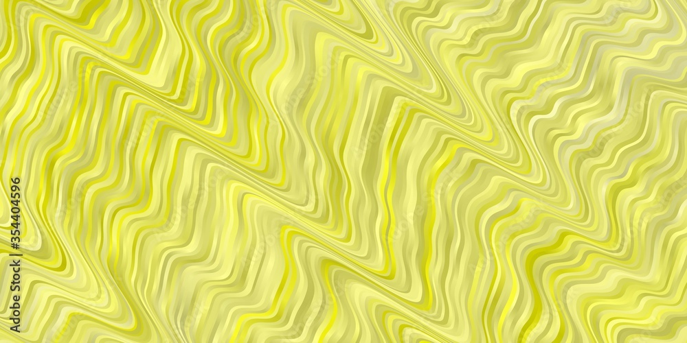 Light Yellow vector pattern with lines. Colorful abstract illustration with gradient curves. Pattern for websites, landing pages.