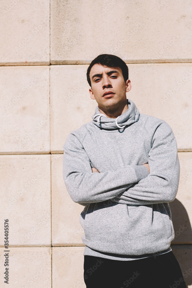 Young male guy in sports wear outdoors Young male guy in sports wear outdoors