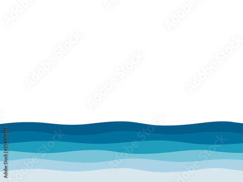 Water wave background vector illustration. Abstract blue and white background with copy space.
