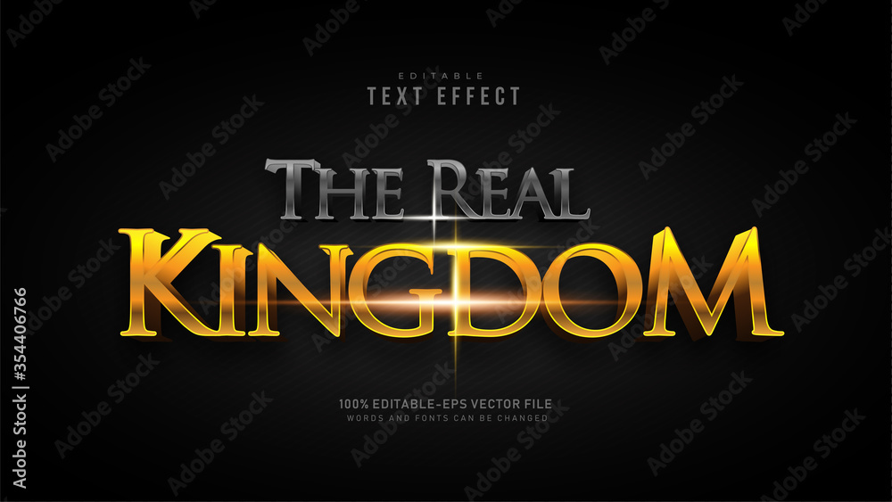 Obraz premium The Real Kingdom Text Effect