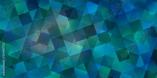 Light BLUE vector backdrop with lines, rhombus.