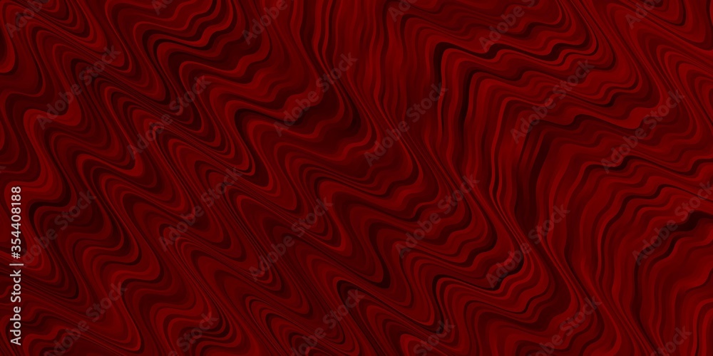 Dark Red vector template with curves. Gradient illustration in simple style with bows. Pattern for ads, commercials.