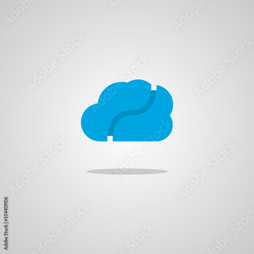 Illustration vector graphic of Cloud. Perfect to use for Technology Company