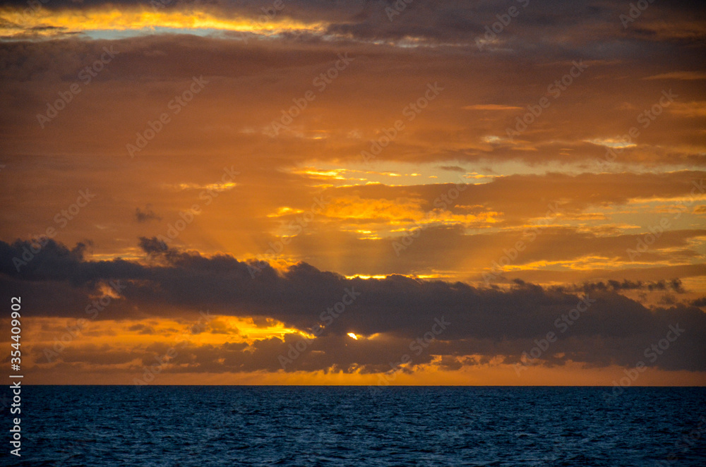 sunset over the sea abrolhos bahia brazil