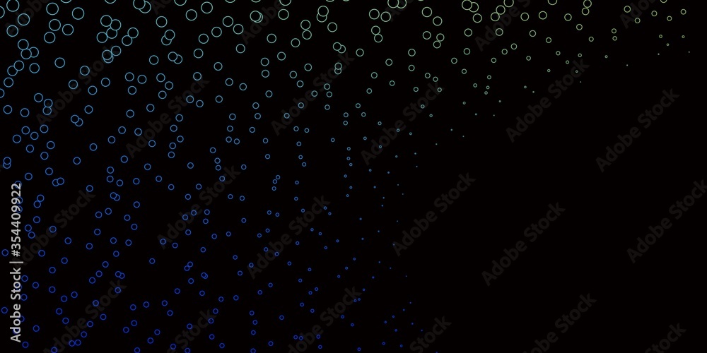 Dark Blue, Green vector backdrop with dots. Illustration with set of shining colorful abstract spheres. Pattern for wallpapers, curtains. Dark Blue, Green vector backdrop with dots. Illustration with set of shining colorful abstract spheres. Pattern for wallpapers, curtains.