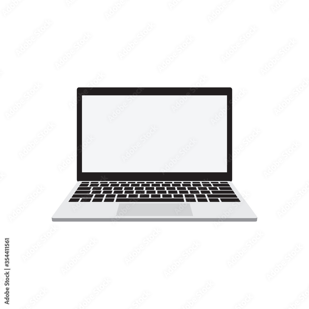 laptop vector Flat icon laptop vector Flat icon
