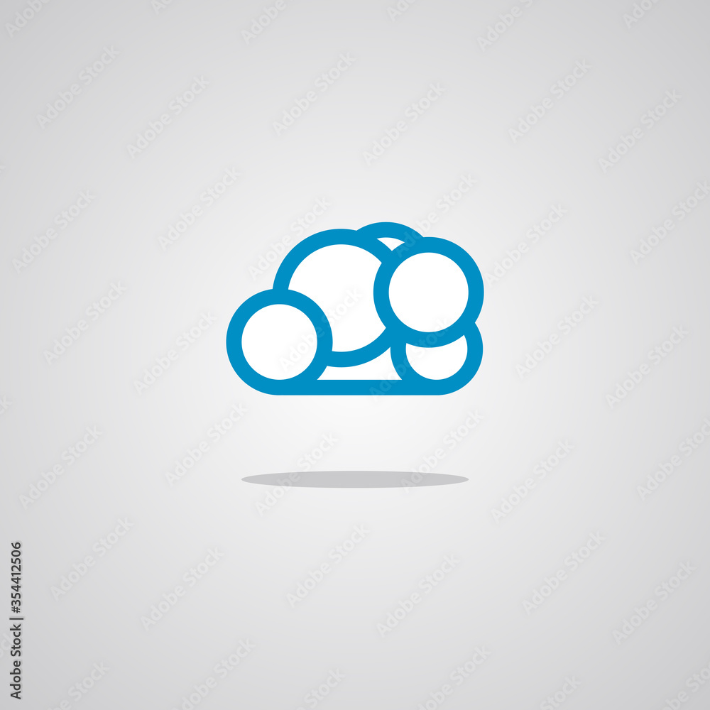 Illustration vector graphic of Circle Cloud. Perfect to use for Technology Company Illustration vector graphic of Circle Cloud. Perfect to use for Technology Company