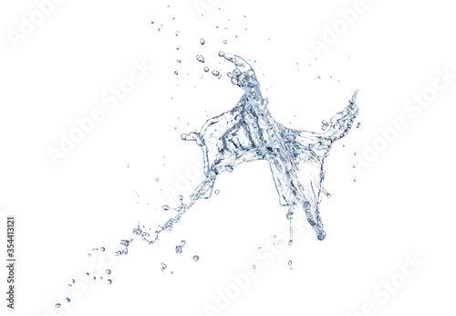 Big splash of water Isolated on a white background