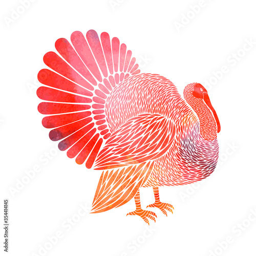 Watercolor turkey