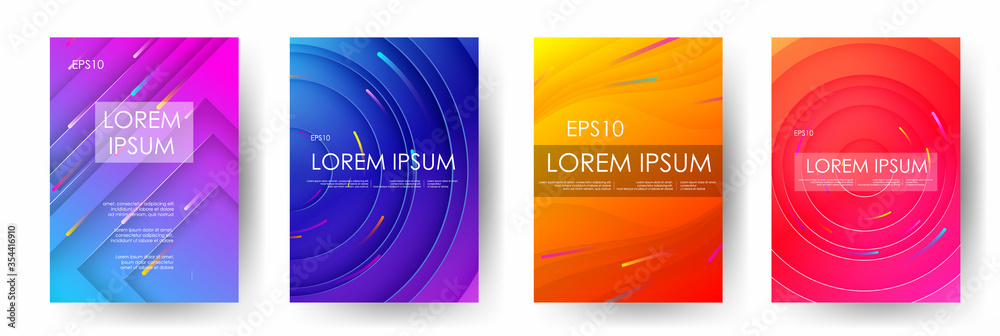 Shiny gradients abstract vector banners. 3D style with shadows design. Vector liquid template design backround illustration. Can be used for banners flyers or web. EPS 10.