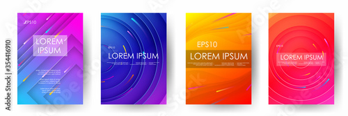 Shiny gradients abstract vector banners. 3D style with shadows design. Vector liquid template design backround illustration. Can be used for banners flyers or web. EPS 10.