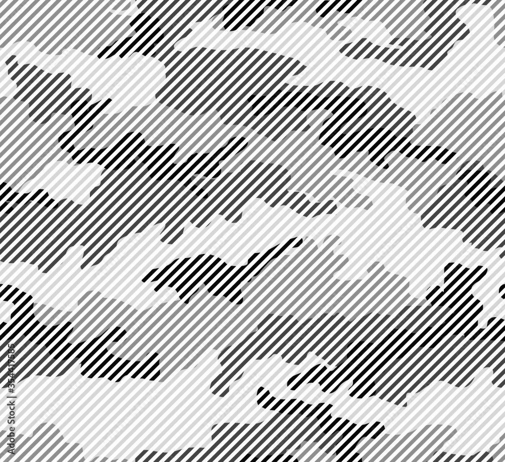 Tonal Grey Faded Camo Printseamless Pattern Stock Illustration 373406083