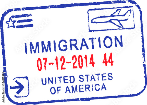 Passport vector stamp ''Immigration-United States Of America''