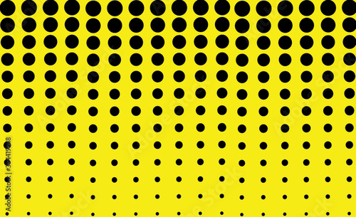Abstract background design, yellow color with black dots//Diseño de fondo abstracto, color amarillo con puntos negros
