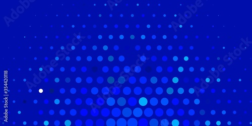 Dark BLUE vector background with circles. Glitter abstract illustration with colorful drops. Design for posters, banners. © Guskova