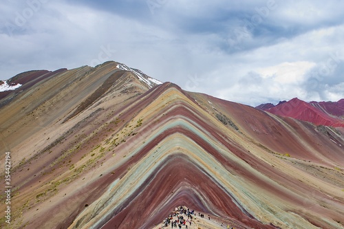 Rainbow Mountain originally known as Vinicunca is located in the Andes in Cusco region of Peru © Lucie