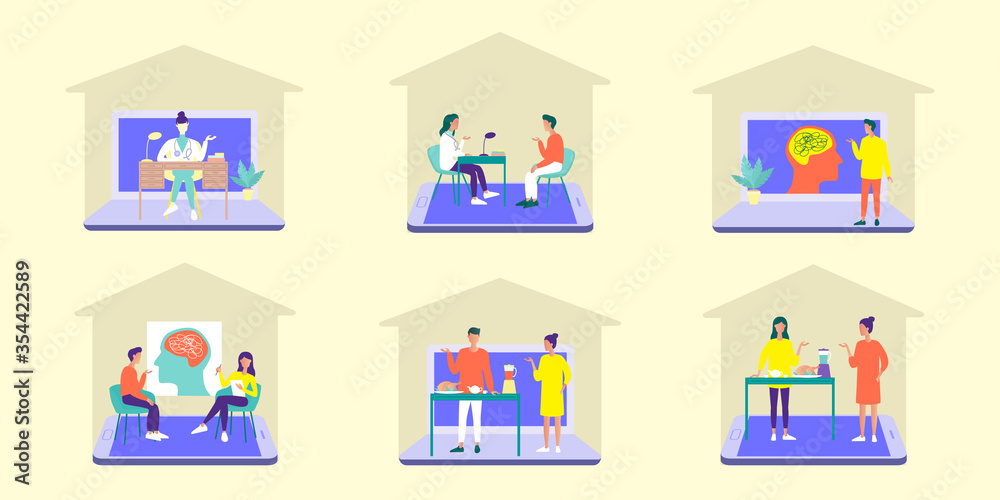 Healthcare video consulting. Online conversation with patients. Healthcare video consulting. Online conversation with patients.