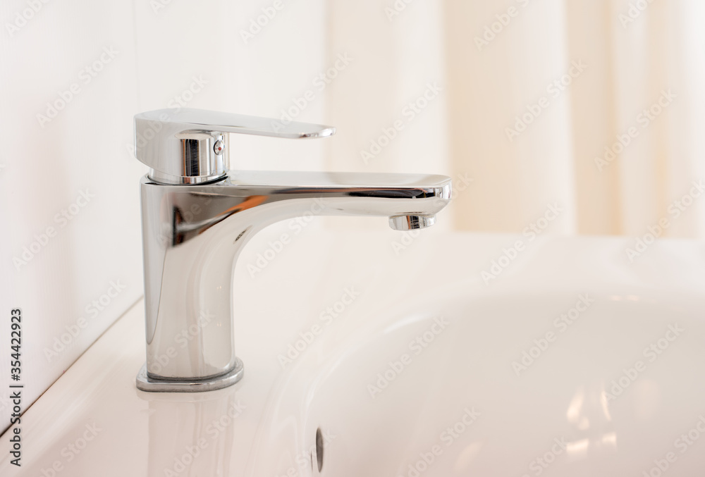 New modern bathroom. Water tap. Faucet. New modern bathroom. Water tap. Faucet.