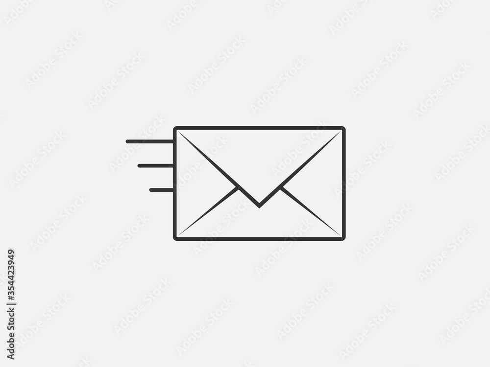 Communication, envelope, message icon. Vector illustration, flat design. Communication, envelope, message icon. Vector illustration, flat design.