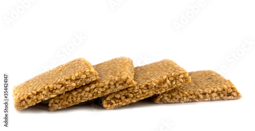 Til chikki is an Indian dish made with jaggery