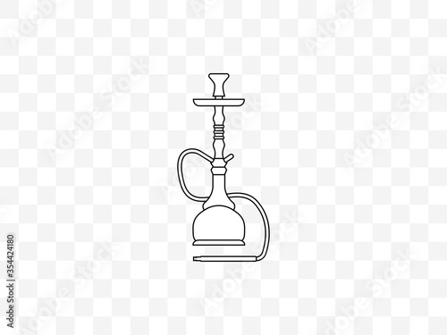 Hookah, smoking, tobacco icon. Vector illustration, flat design.