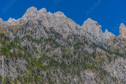 Splendid landscape of Valbona valley in Albania photo