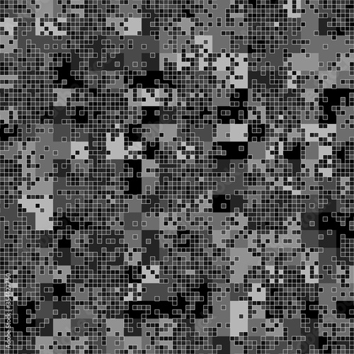 Digital camouflage seamless pattern military geometric camo background