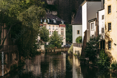 Alzette river crossing the historical old town of Luxembourg, called Grund © sabino.parente