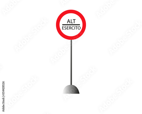 Sign stop control, the customs checkpoint in vector for print or design