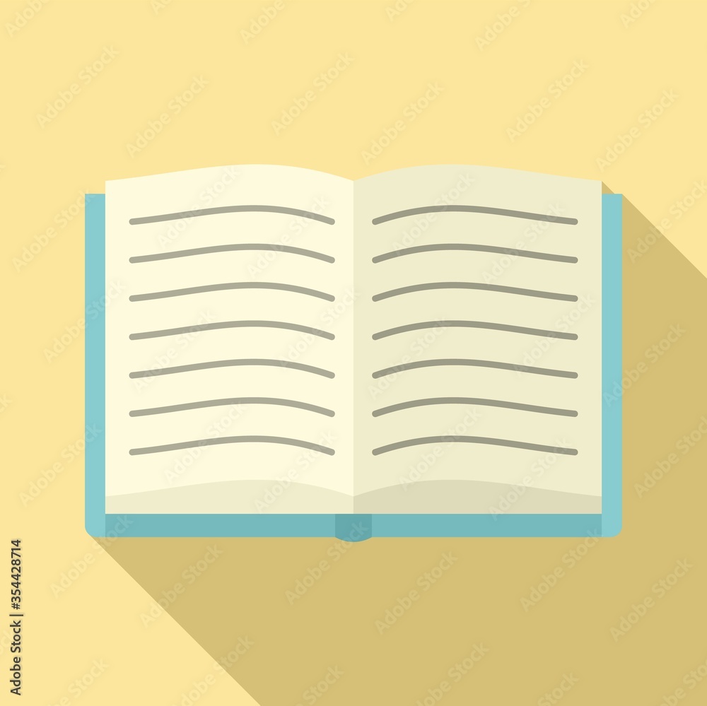 Open book icon. Flat illustration of open book vector icon for web design