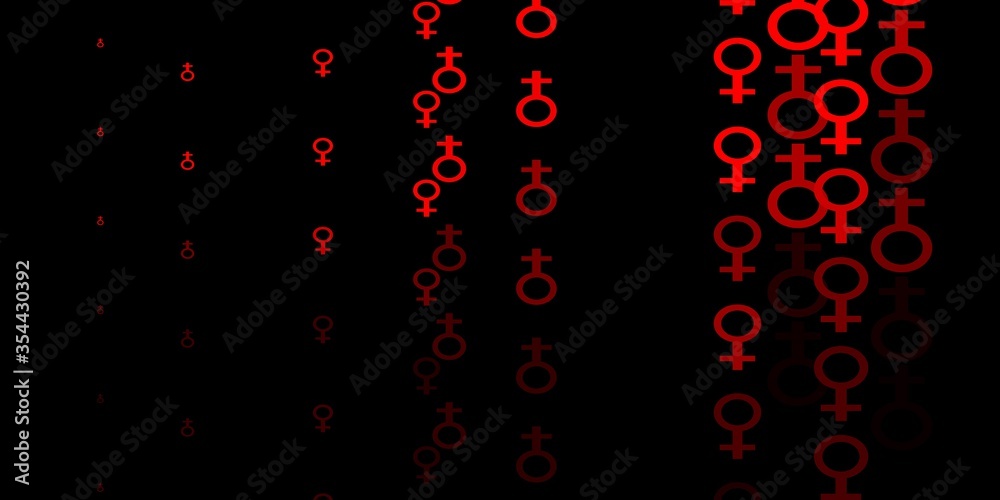 Dark Red, Yellow vector template with businesswoman signs. Dark Red, Yellow vector template with businesswoman signs.